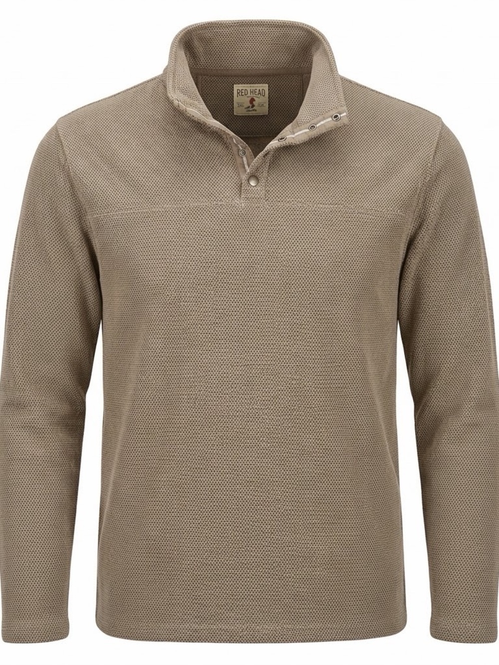 Red Head Brand Co Olive Green Textured Snap Henley Pullover Field Tested Rugged